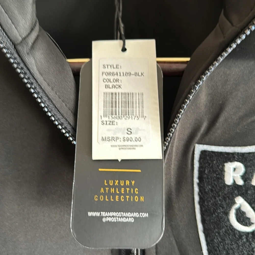 Unisex Black Raiders Jacket - 100% Cotton - Size Small - Picture 7 of 9